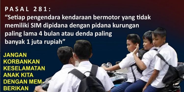 Ayo Tekan Angka Kecelakaan, Jangan Biarkan Anak Dibawah Umur Berkendara Motor