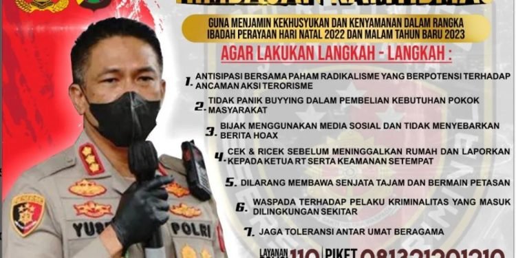 Himbauan Kamtibmas Kapolrestabes Surabaya Jelang Nataru 2023