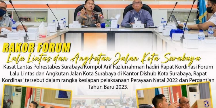 Kasat Lantas Polrestabes Surabaya Hadiri Rakor Forum Lalu Lintas dan Angkutan Jalan Kota Surabaya
