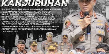 Kapolrestabes Surabaya Pimpin Lansung Pengamanan Sidang Perdana Tragedi Kanjuruhan