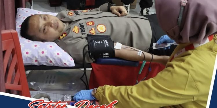 HUT Satpam ke 42 tahun, Polres Kediri Kota Gelar Donor Darah