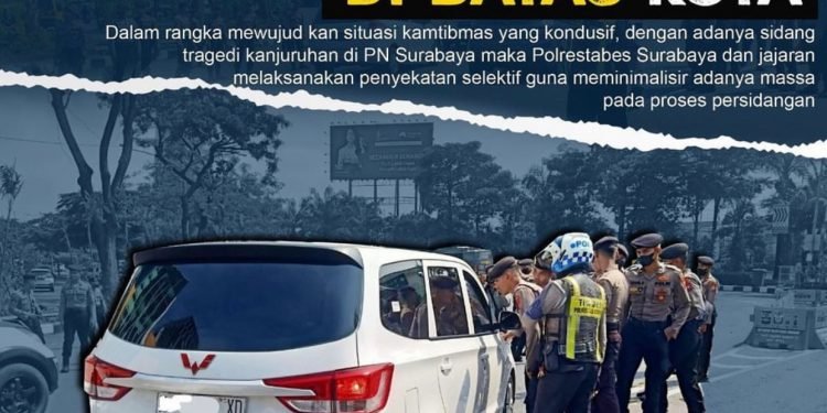 Wujudkan Sidang Perdana Tragedi Kanjuruhan Kondusif, Polantas Surabaya Laksanakan Pemeriksaan Selektif