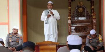 Polres Tanah Laut Gelar Peringatan Isra Mi’raj Nabi Muhammad SAW Di Masjid Nuruddin