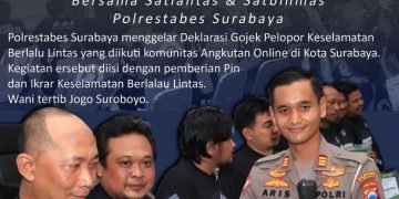 Komunitas Gojek Jagongan Bersama Sat Lantas Dan Sat Binmas Polrestabes Surabaya