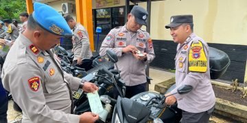 Propam Polres Tanah Laut Gelar Pemeriksaan Kelengkapan Dan Sikap Anggota