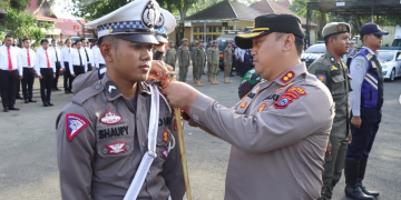 Kapolres Tanah Laut Pimpin Apel Gelar Pasukan Operasi Keselamatan Intan 2023