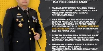 Tanggap Isu Penculikan Anak, Kapolres Kediri Kota Beri Himbauan Kepada Warga