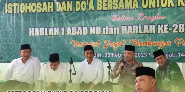 Sambut Harlah NU 1 Abad, Polres Kediri Kota Istighosah Bersama Untuk Keselamatan Bangsa