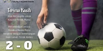 Pertandingan Persik Vs Barito Putera Berlangusung Aman, Kapolres Kediri Kota Pimpin Pengamanan