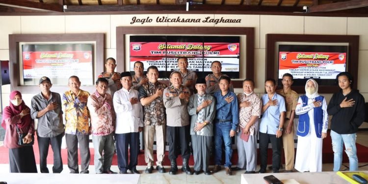 Tim Puslitbang Polri Bersama Polres Tanah Laut Gelar Penelitian Tingkat Kepercayaan Masyarakat Terhadap Polri