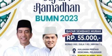 Safari Ramadhan 2023, Kementerian BUMN Gelar Bazar Sembako Murah Di Kabupaten Pelaihari