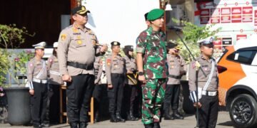 Bersama Stakeholder Terkait Polres Tanah Laut Apel Gelar Pasukan Pengamanan Hari Raya Idhul Fitri 2023