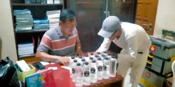 Belasan Botol Miras Disikat Polres Kediri Kota dari Rumah Warga di Kaliombo