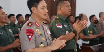 Kapolda Kaltara Wujudkan Pembinaan Rohani Dan Mental TNI-POLRI Personel Korem 092/Maharajalila Dan Personel Polda Kaltara