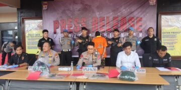 Kapolda Kaltara Pimpin Press Release Kasus Tindak Pidana Penganiayaan Yang Menyebabkan Kematian