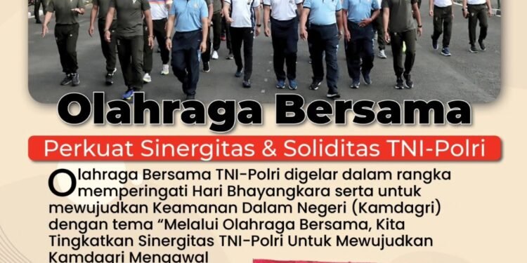 Polresta Kota Malang Perkuat Sinergitas TNI-POLRI Dengan Olahraga Bersama