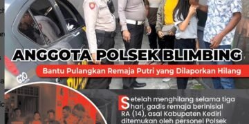 Anggota Polsek Blimbing Bantu Pulangkan Remaja Putri Yang Dilaporkan Hilang