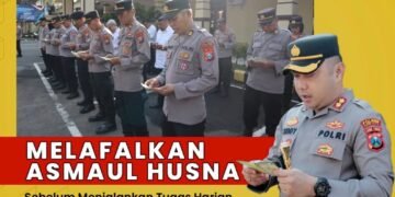 Apel Pagi Jam Pimpinan, Kapolres Kediri Kota Ajak Anggotanya Lafalkan Asmaul Husna