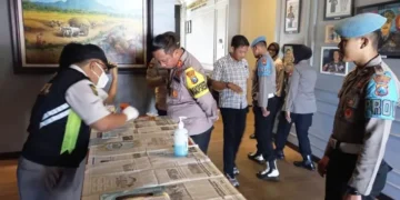 Puluhan personel Polresta Malang Kota jalani Tes Urine Secara Insidental