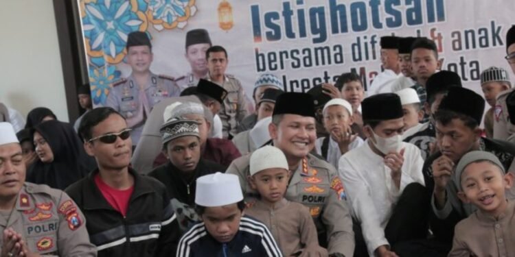 Harmoni Kemerdekaan Polresta Malang Kota Bersama Anak Yatim Piatu dan Difabel