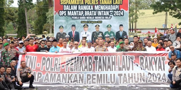 Polres Tanah Laut Siap Amankan Pemilu 2024 Dengan Gelar Simulasi Sispam Kota