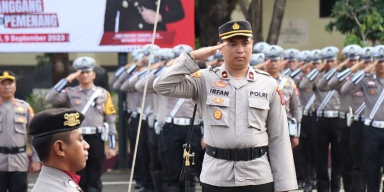 Polres Tanah Laut Laksanakan Upacara Hari Olahraga Nasional Tahun 2023