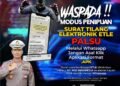 Waspada modus penipuan! Surat tilang elektronik ETLE palsu melalui whatsapp Dan APK