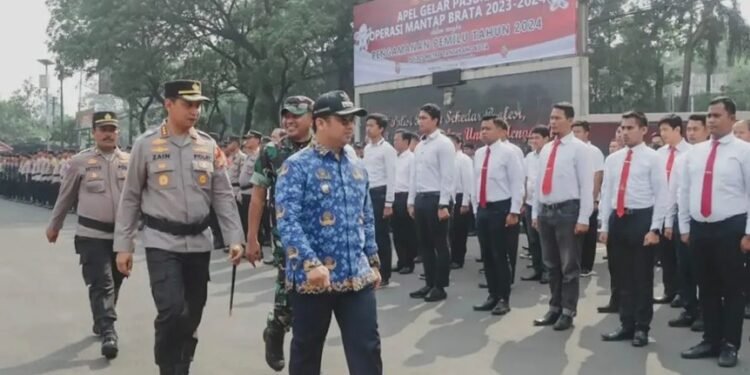 Amankan pemilu, Polrestro Tangerang libatkan 16.131 personel gabungan.