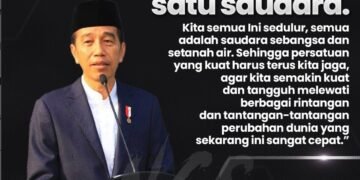 Presiden Jokowi : Kita Semua Adalah Satu Saudara , Kita Semua Sedulur