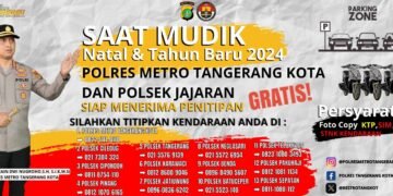 Aman Saat Mudik Natal dan Tahun Baru 2024, Polres Metro Tangerang Kota Buka Layanan Titip Kendaraan Gratis