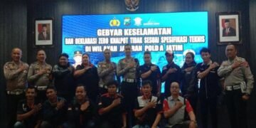 Ditlantas Polda Jatim- Polresta Malang Kota Deklarasi Zero Knalpot Brong Gandeng Komunitas Otomotif