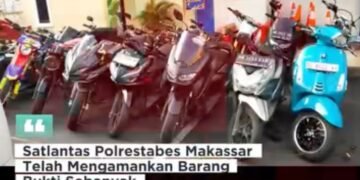 Ugal Ugalan saat Bagikan Takjil , Puluhan Kendaraan Di Amankan Ditlantas Polda Sulsel