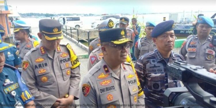 Wakapolda Sultra Di Dampingi Danlanal Kendari Sinergi Tinjau Kesiapan Arus Balik Lebaran