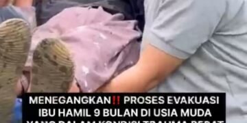 PENUH PERJUANGAN PROSES EVAKUASI IBU HAMIL 9 BULAN DI USIA MUDA YANG DALAM KONDISI TRAUMA BERAT