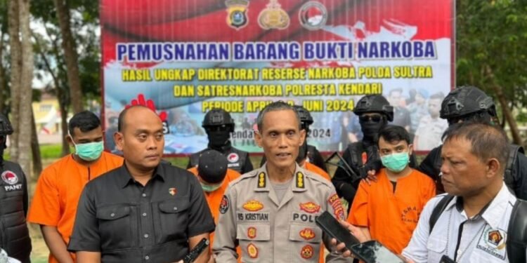 Luar Biasa, Polda Sultra Kembali Lakukan Pemusnahan Barang Bukti Narkoba