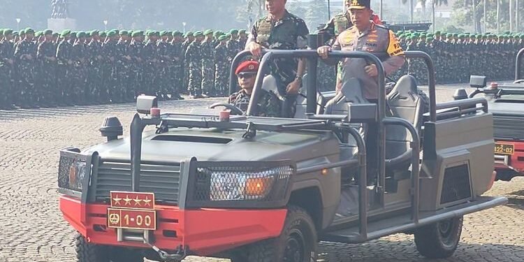 Panglima TNI dan Kapolri Pimpin Apel Pengamanan VVIP Pelantikan Presiden, Cek Pasukan Naik Rantis