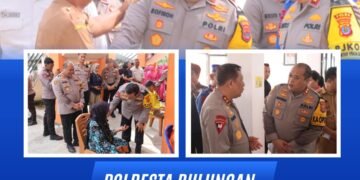 HUT ke-74 Polairud, Kapolresta Bulungan Mendampingi Kapolda Kaltara dalam Kegiatan Pengobatan Gratis dan Bantuan Sembako