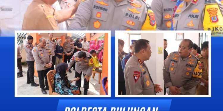 HUT ke-74 Polairud, Kapolresta Bulungan Mendampingi Kapolda Kaltara dalam Kegiatan Pengobatan Gratis dan Bantuan Sembako