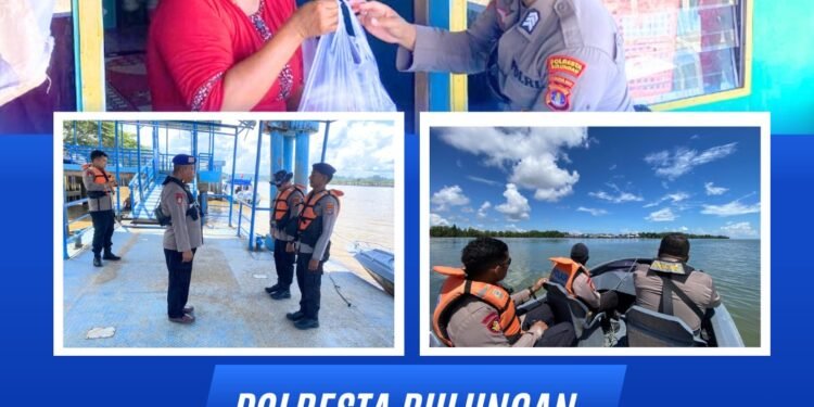 Wujud Kepedulian, Satpolairud Polresta Bulungan Salurkan Bansos di Pulau Tias