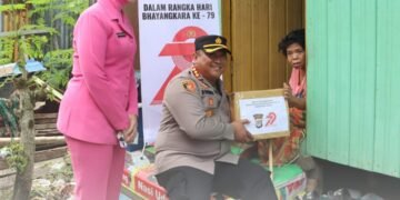 Polresta Bulungan Gelar Anjangsana dan Bansos HUT Bhayangkara ke-79: 750 Paket Sembako Disalurkan ke Purnawirawan, Warakawuri, dan Masyarakat