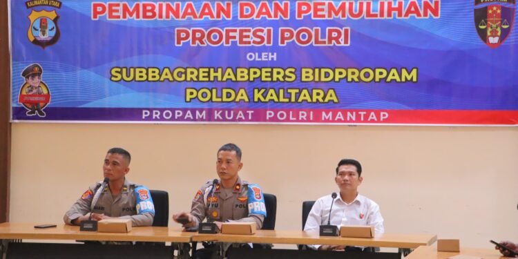 Subbagrehabpers Bidpropam Polda Kaltara Gelar Pembinaan dan Pemulihan Profesi Polri di Polresta Bulungan