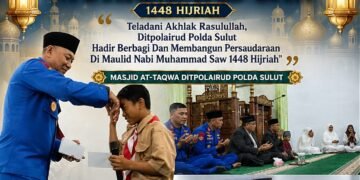 Ditpolairud Polda Sulut Peringati Maulid Nabi Muhammad SAW Bersama Masyarakat Bitung